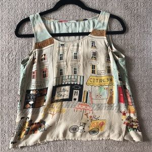 One of a kind vintage silk tank